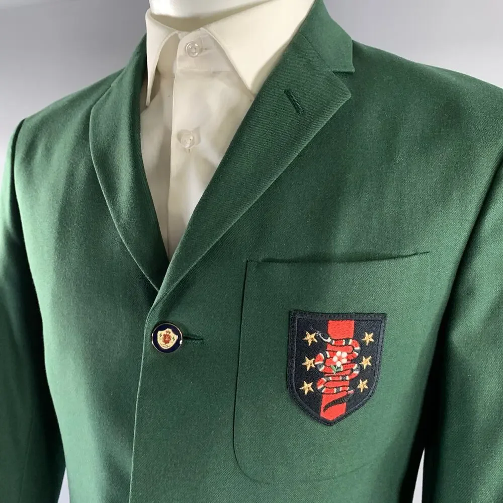 GUCCI Size 38 Green Wool Cashmere Notch Lapel Sport Coat